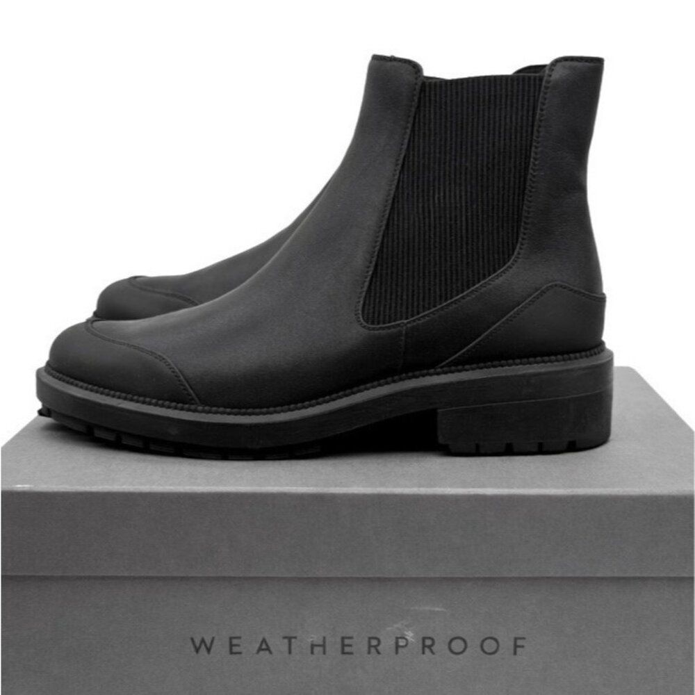 Aquatalia Leila Calf Leather Lug Sole Chelsea Boots Waterproof Women 9 Italian
